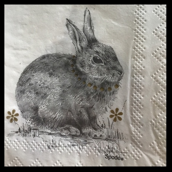 SPODE MEADOW LANE BUNNY NAPKINS NWT - Picture 3 of 7